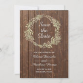 Landelijk dorps. Trouw houten schuur Save the Date Kaart (Voorkant)