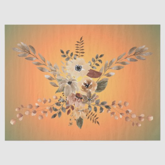 Landelijk elegant Flower Tissue Paper Tissuepapier (Voorkant)