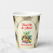 Landelijk Fruit Bruidsmeisjesfeestje rechtstreeks  Papieren Bekers (Achterkant)