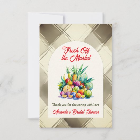 Landelijk Fruit Bruidsmeisjeshuisfeest Bedankkaart (Voorkant)