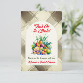 Landelijk Fruit Bruidsmeisjeshuisfeest Bedankkaart (Staand voorkant)