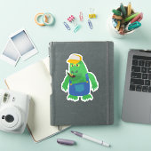 Landelijk Gebakken Grappig Cartoon Monster Karakte Sticker (iPad Cover)