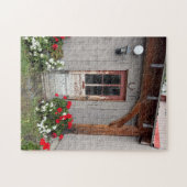 Landelijk gebouw met oude deur legpuzzel (Horizontaal)