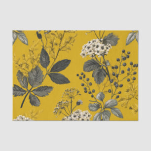 Landelijk Geel Botanisch Krachtig Vintage Boho Blo Tissuepapier
