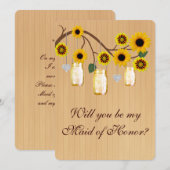 Landelijk gele metseljars Meid Van Eer Kaart (Voorkant / Achterkant)