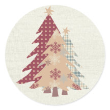 Landelijk geruit, stippen, besneeuwde kerstbomen