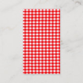 Landelijk geteeld Red Gingham Baby shower Informatiekaartje (Achterkant)