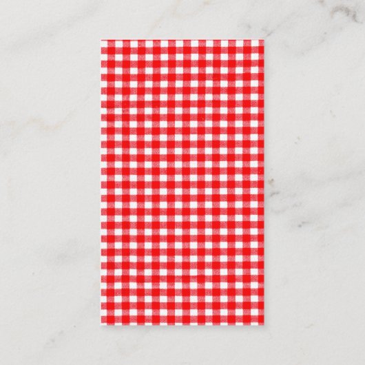 Landelijk geteeld Red Gingham Baby shower Informatiekaartje (Achterkant)