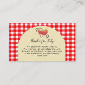 Landelijk geteeld Red Gingham Baby shower Informatiekaartje (Voorkant)