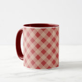 Landelijk Gingham Mok (Voorkant links)