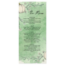 Landelijk groene herfstpompoen trouwmenu