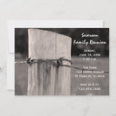 Landelijk hek Post Family Reunion Barn Party Kaart (Voorkant)