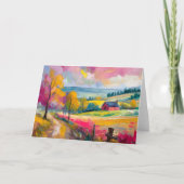 Landelijk herfstlandschap Moderne Abstracte kunst Kaart (Voorkant)