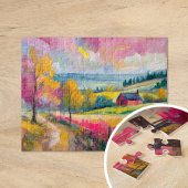 Landelijk herfstlandschap Moderne Abstracte kunst Legpuzzel