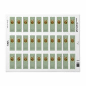 Landelijk hertenhoofd in bosomgeving met winterfol etiket (Full Sheet)