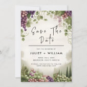 Landelijk hout fruit Ivy wijngaard bruiloft Save The Date (Voorkant)