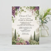 Landelijk hout fruit Ivy wijngaard repetitie diner Kaart (Staand voorkant)