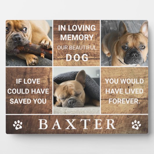 Landelijk houten fotocollage herdenkingsmonument h fotoplaat (Voorkant)