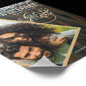 LANDELIJK HOUTEN LICHTEN KANT BRUILOFT WELKOM BORD POSTER (Hoek)