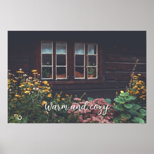 Landelijk huisje met rustieke tuin poster (Voorkant)