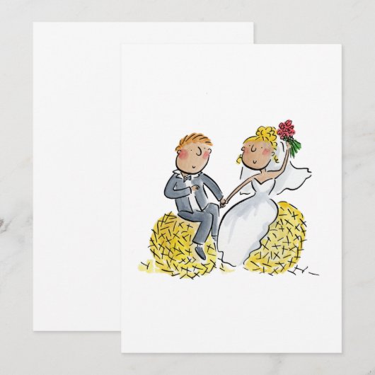 Landelijk huwelijk kaart (Voorkant / Achterkant)