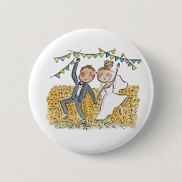 Landelijk huwelijk ronde button 5,7 cm