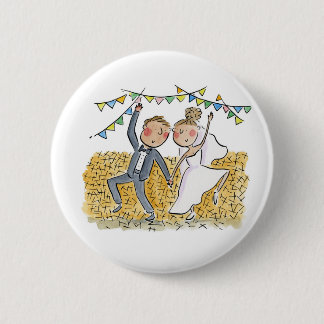 Landelijk huwelijk ronde button 5,7 cm