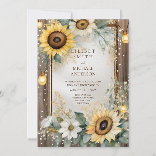 Landelijk Huwelijk Verjaardag Baby Shower Pensioen Kaart (Voorkant)