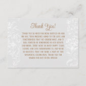 Landelijk jute en kant bedank bruiloft informatiekaartje (Voorkant)