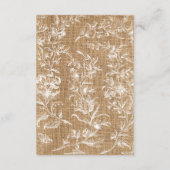 Landelijk jute en kant bedank bruiloft informatiekaartje (Achterkant)