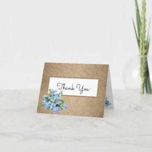 Landelijk Jute Met Bloemen Gevouwen Bedankkaart