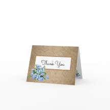 Landelijk Jute Met Bloemen Gevouwen Bedankkaart