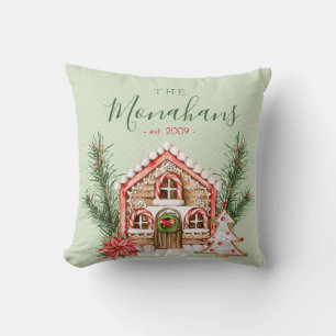 Landelijk Kerst Gingerbread House Kussen