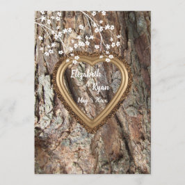 Landelijk land, houten hart frame, trouwadvies, advieskaart