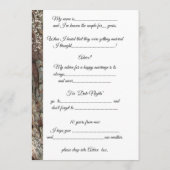 Landelijk land, houten hartlijst, trouwadvies, advieskaart (Achterkant)