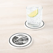 Landelijk landschap 01 zandsteen onderzetter (Zijkant)