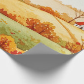 Landelijk landschap cadeaupapier (Hoek)