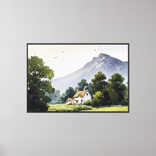 Landelijk landschap canvas afdruk (Voorkant)