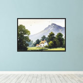 Landelijk landschap canvas afdruk (Insitu (Houten vloer))