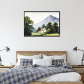 Landelijk landschap canvas afdruk (Insitu (Slaapkamer))