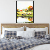 Landelijk landschap canvas afdruk (Insitu (Slaapkamer))