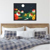 Landelijk landschap canvas afdruk (Insitu (Slaapkamer))