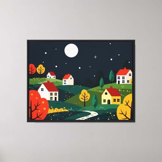 Landelijk landschap canvas afdruk (Voorkant)