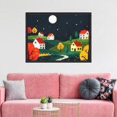 Landelijk landschap canvas afdruk (Insitu (Woonkamer))
