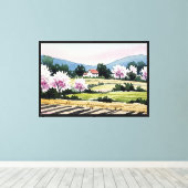 Landelijk landschap canvas afdruk (Insitu (Houten vloer))