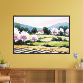 Landelijk landschap canvas afdruk (Insitu (Woonkamer))