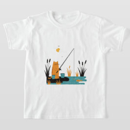 Landelijk landschap met een bloemenveld t-shirt