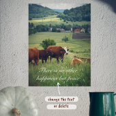 Landelijk landschap met koeien poster