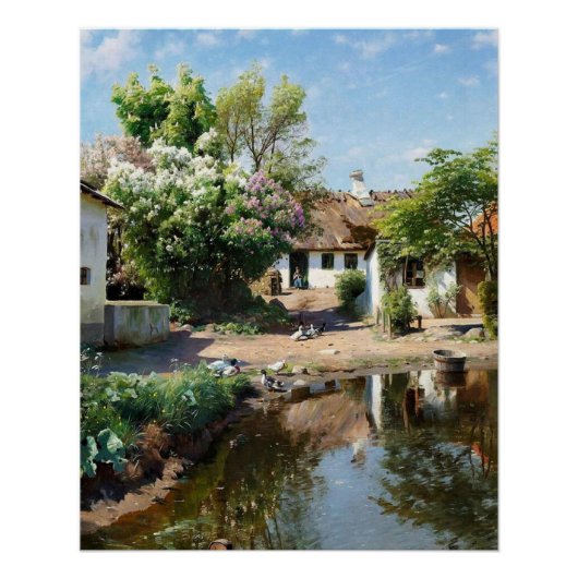 Landelijk landschap, Peder Mørk Mønsted Perfect Poster (Voorkant)