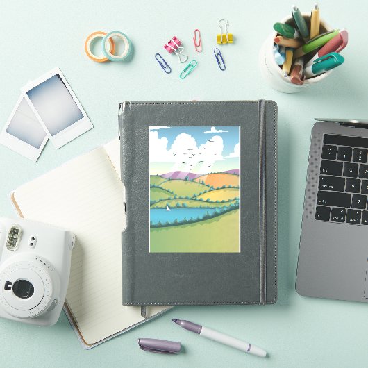 Landelijk landschap. sticker (iPad Cover)